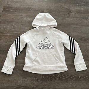 Adidas Youth Medium White Sweatshirt Hoodie